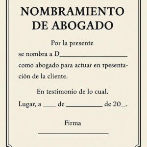 Nombramiento de Abogado